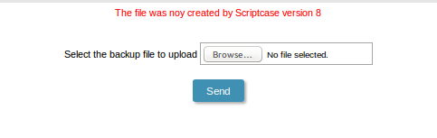 how to recover scriptcase project